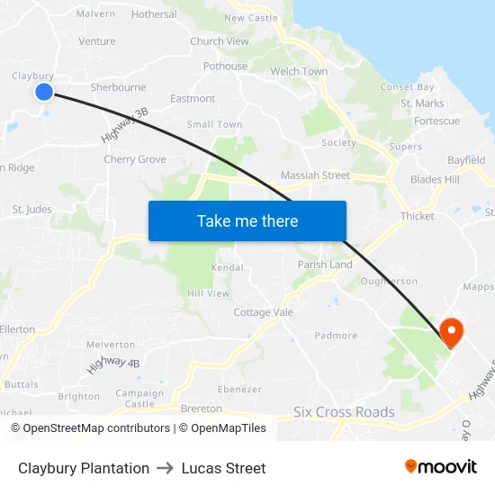 Claybury Plantation to Lucas Street map