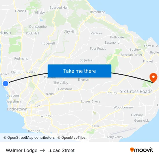 Walmer Lodge to Lucas Street map