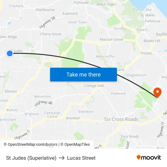 St Judes (Superlative) to Lucas Street map