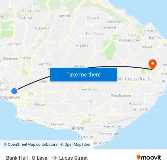 Bank Hall - O Level to Lucas Street map