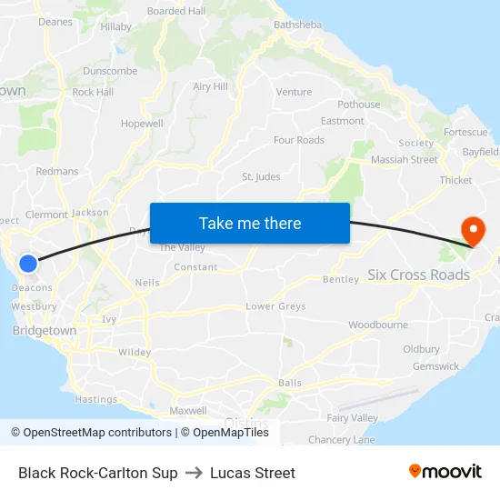 Black Rock-Carlton Sup to Lucas Street map