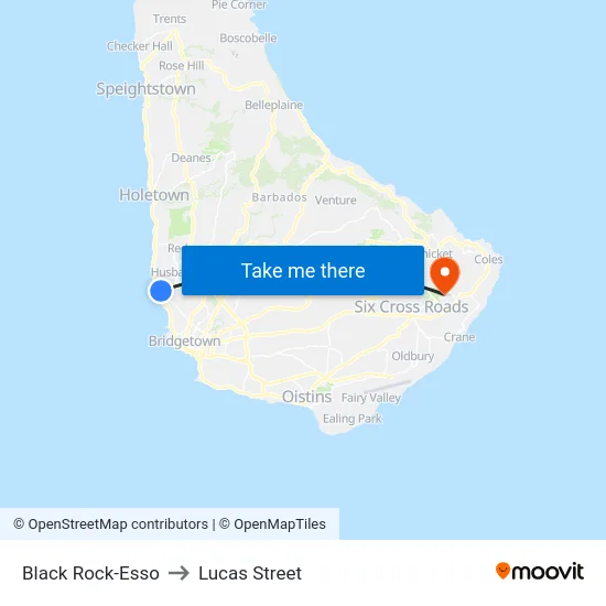 Black Rock-Esso to Lucas Street map