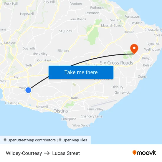 Wildey-Courtesy to Lucas Street map
