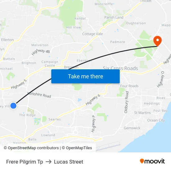 Frere Pilgrim Tp to Lucas Street map