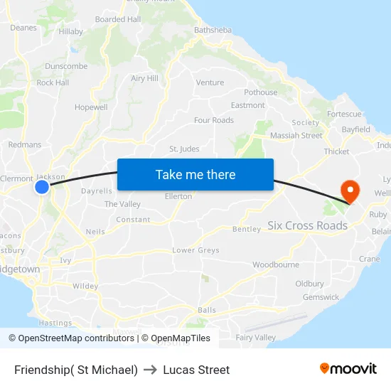Friendship( St Michael) to Lucas Street map