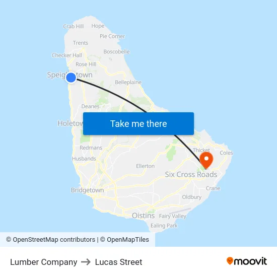 Lumber Company to Lucas Street map