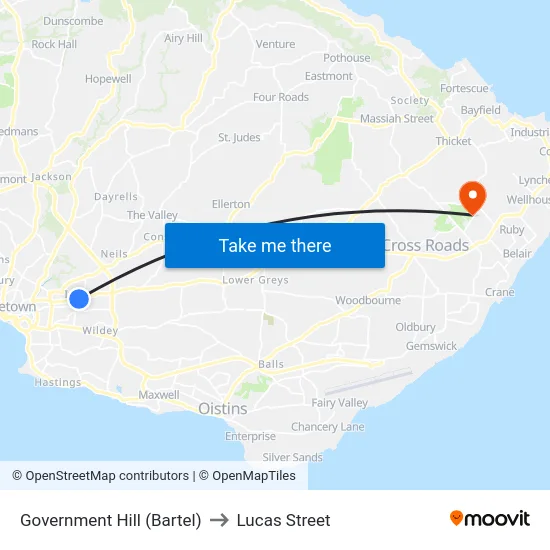Government Hill (Bartel) to Lucas Street map