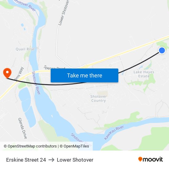 Erskine Street 24 to Lower Shotover map