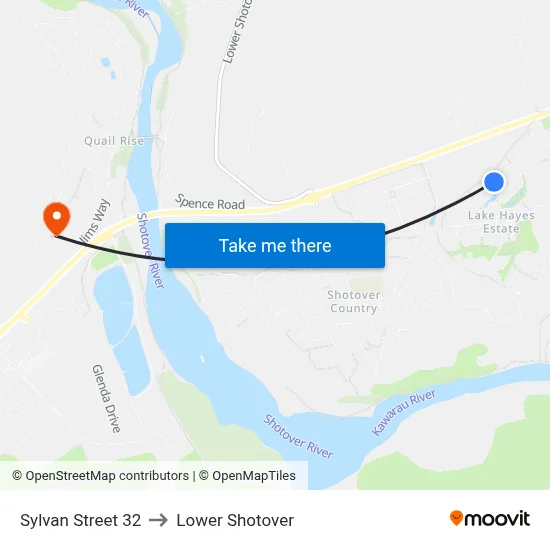 Sylvan Street 32 to Lower Shotover map