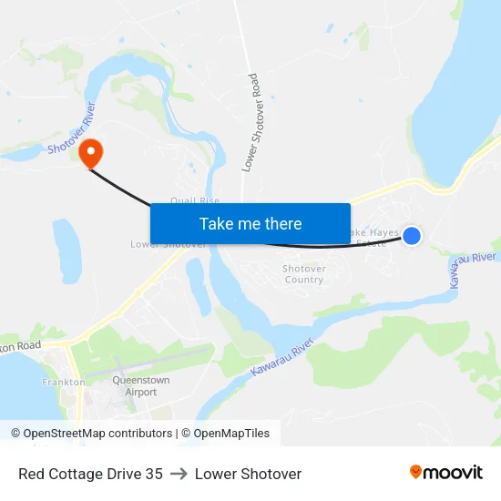 Red Cottage Drive 35 to Lower Shotover map