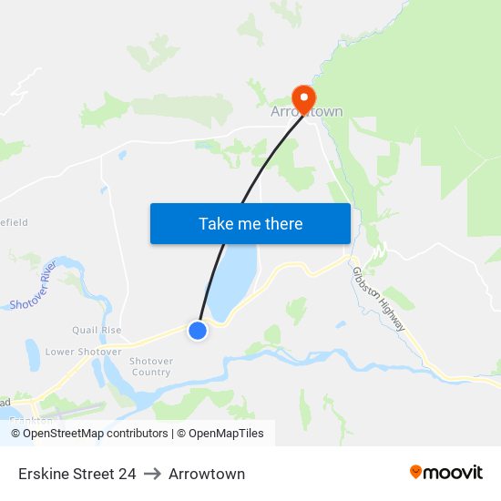 Erskine Street 24 to Arrowtown map