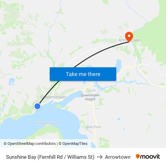 Sunshine Bay (Fernhill Rd / Williams St) to Arrowtown map