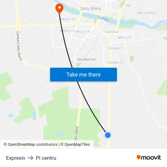 Expresiv to Pi centru map