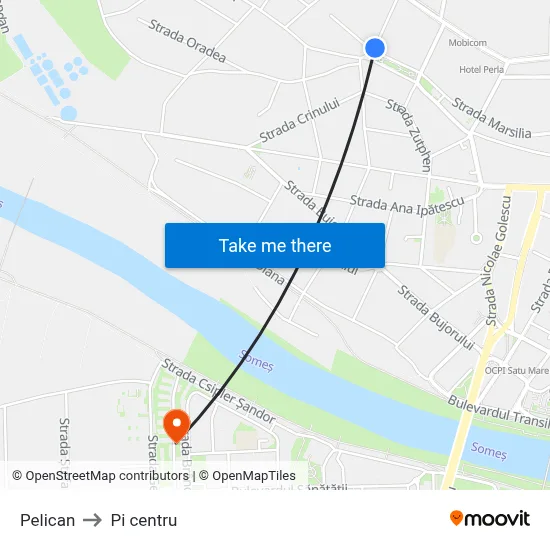 Pelican to Pi centru map