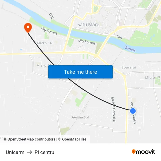Unicarm to Pi centru map