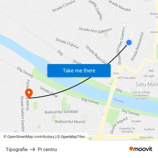 Tipografie to Pi centru map