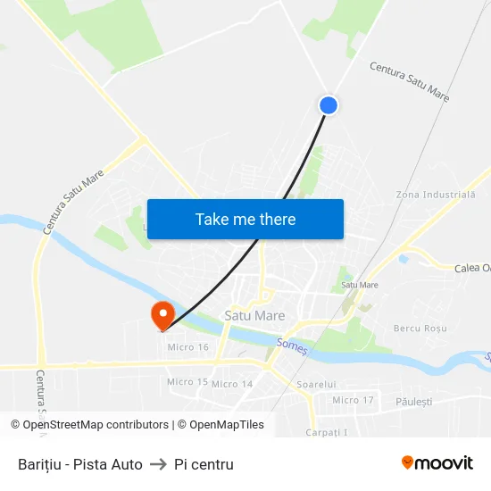 Barițiu - Pista Auto to Pi centru map