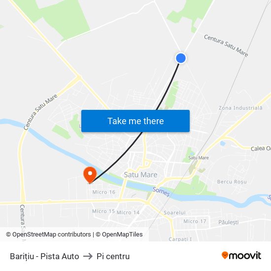 Barițiu - Pista Auto to Pi centru map