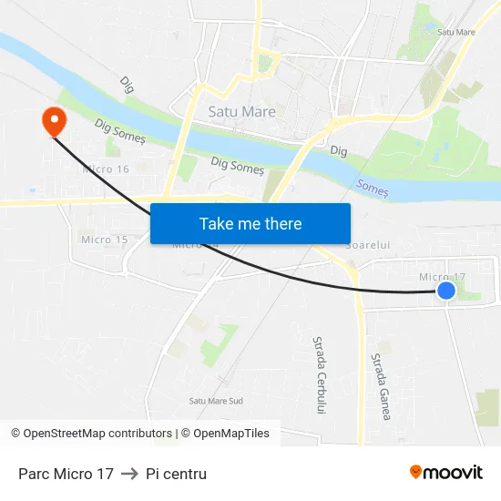 Parc Micro 17 to Pi centru map