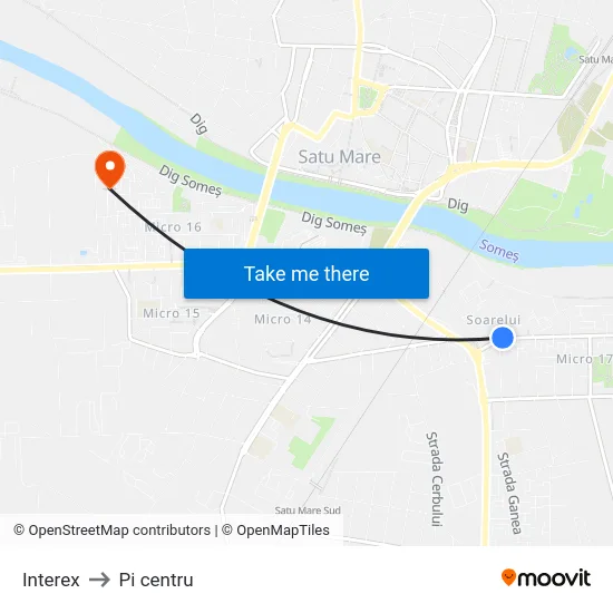Interex to Pi centru map