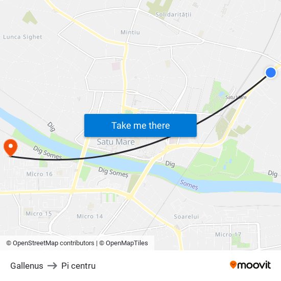 Gallenus to Pi centru map