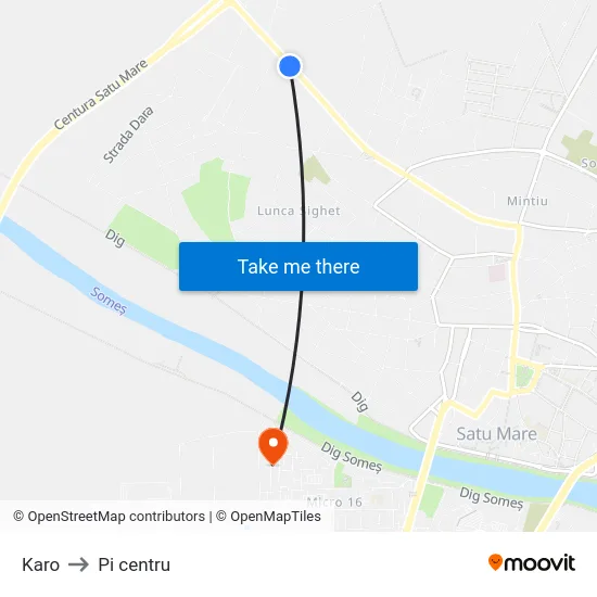 Karo to Pi centru map