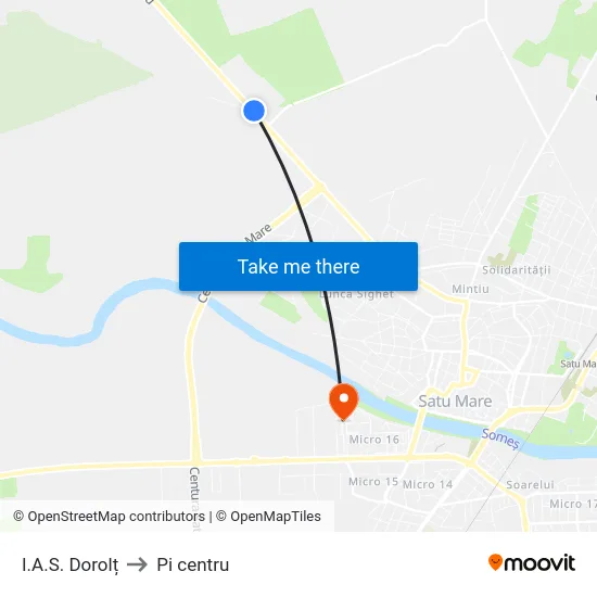 I.A.S. Dorolț to Pi centru map