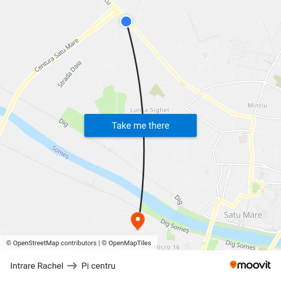 Intrare Rachel to Pi centru map