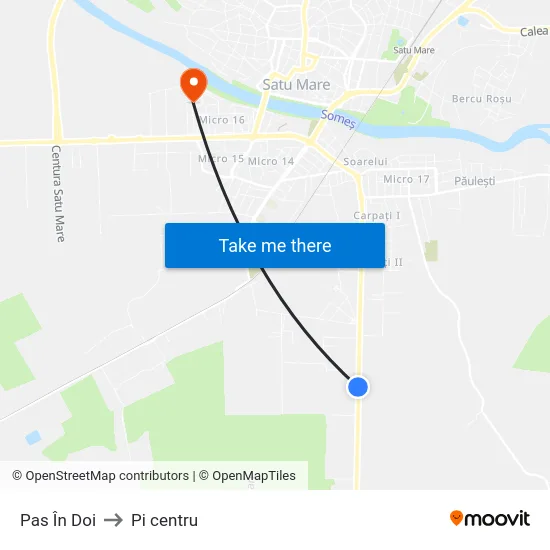 Pas În Doi to Pi centru map