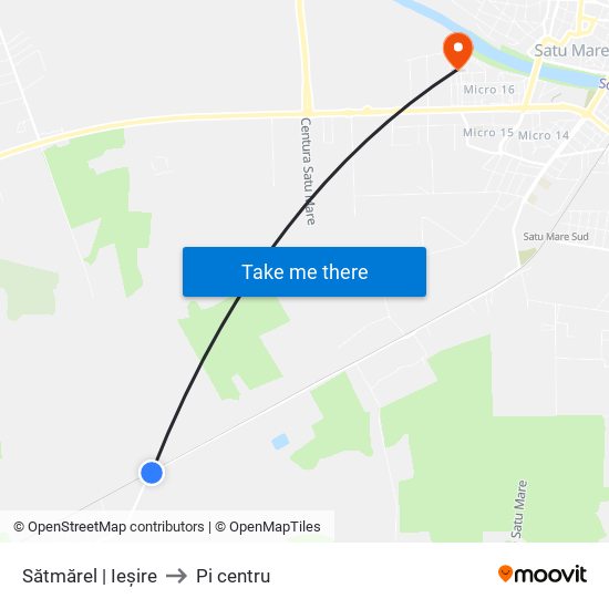 Sătmărel | Ieșire to Pi centru map