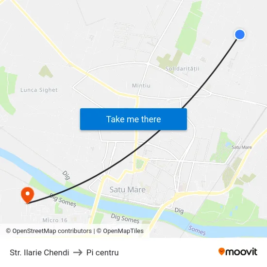 Str. Ilarie Chendi to Pi centru map