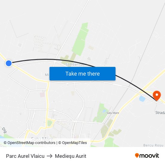Parc Aurel Vlaicu to Medieşu Aurit map