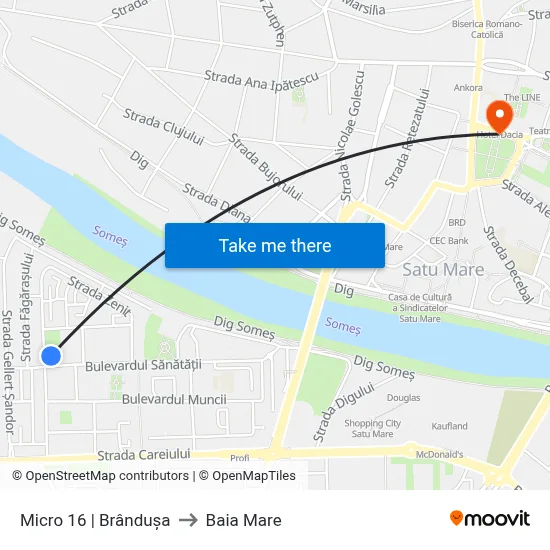 Micro 16 | Brândușa to Baia Mare map