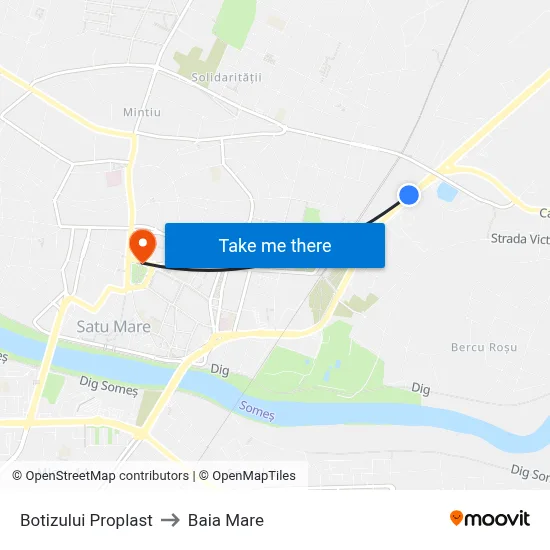 Botizului Proplast to Baia Mare map