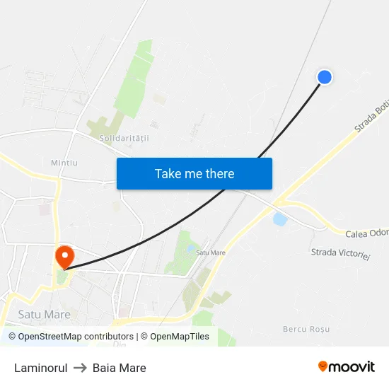 Laminorul to Baia Mare map