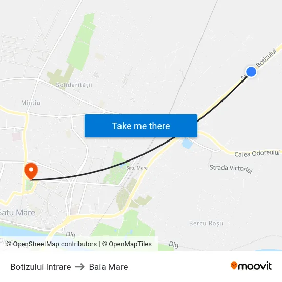 Botizului Intrare to Baia Mare map