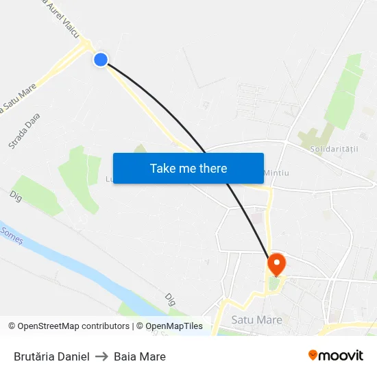 Brutăria Daniel to Baia Mare map