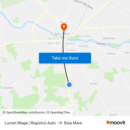 Lucian Blaga | Registrul Auto to Baia Mare map