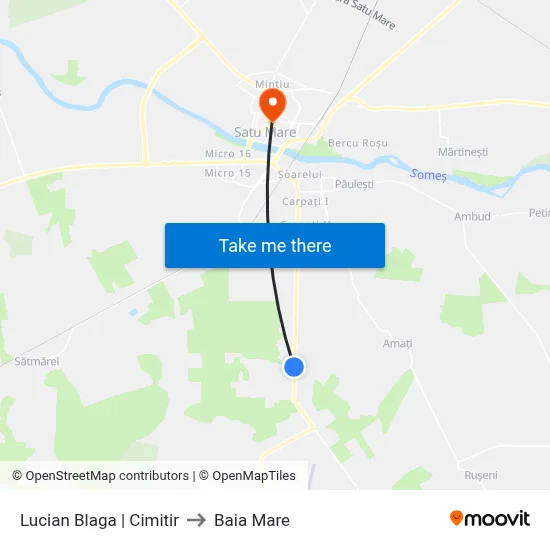 Lucian Blaga | Cimitir to Baia Mare map