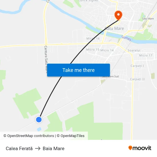 Calea Ferată to Baia Mare map