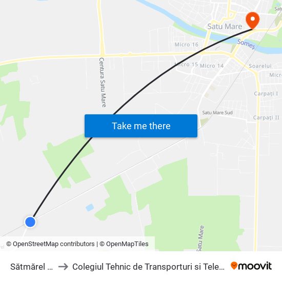 Sătmărel | Ieșire to Colegiul Tehnic de Transporturi si Telecomunicatii Ion I.C map