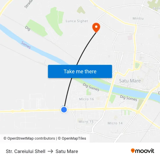 Str. Careiului Shell to Satu Mare map