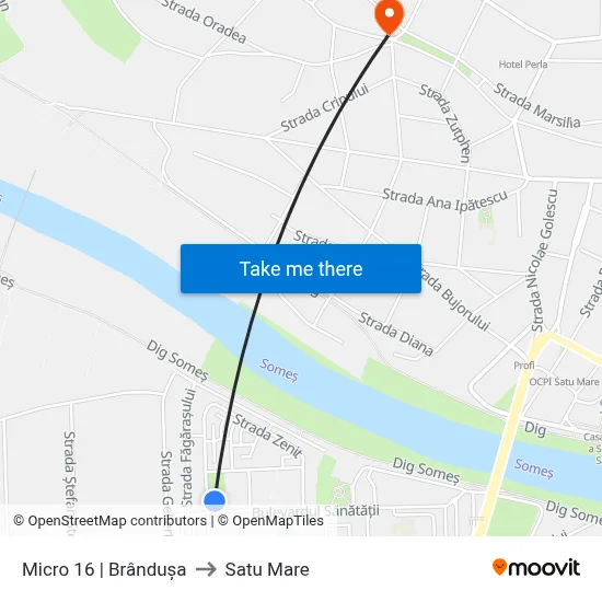 Micro 16 | Brândușa to Satu Mare map