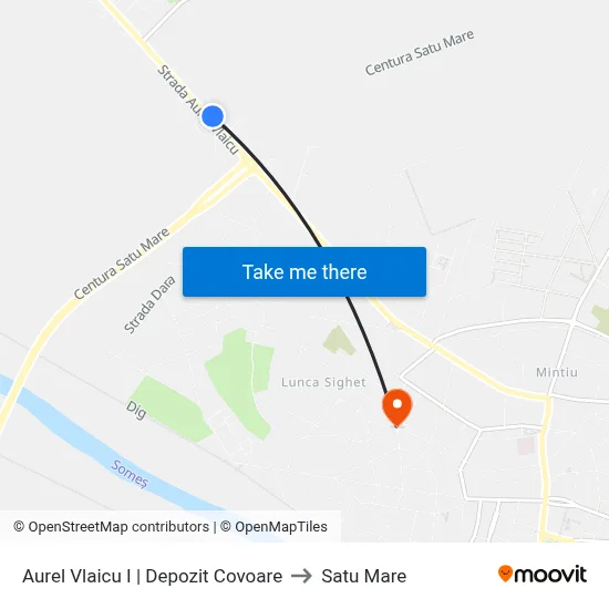 Aurel Vlaicu I | Depozit Covoare to Satu Mare map