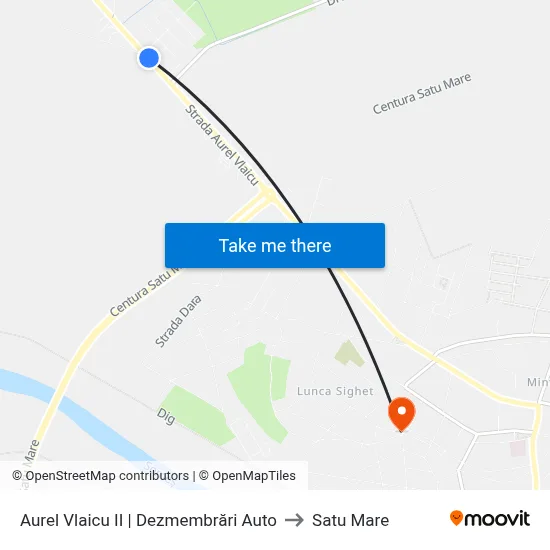 Aurel Vlaicu II | Dezmembrări Auto to Satu Mare map