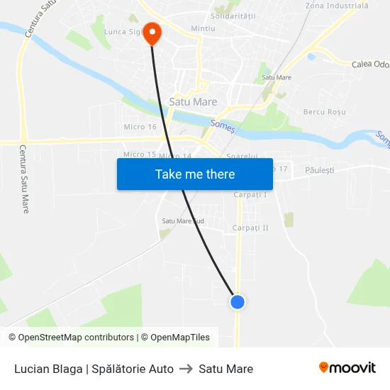 Lucian Blaga | Spălătorie Auto to Satu Mare map