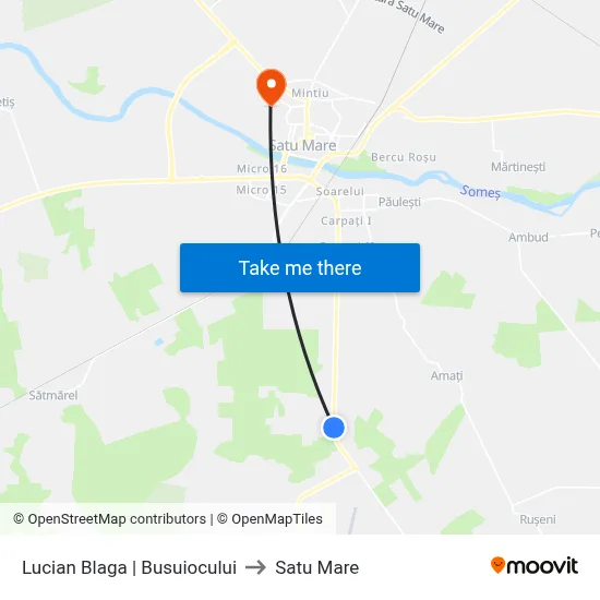 Lucian Blaga | Busuiocului to Satu Mare map