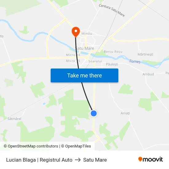 Lucian Blaga | Registrul Auto to Satu Mare map