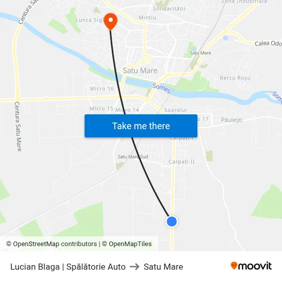 Lucian Blaga | Spălătorie Auto to Satu Mare map