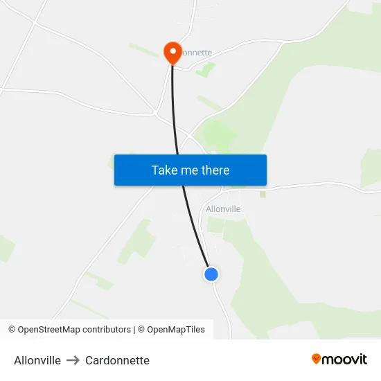 Allonville to Cardonnette map